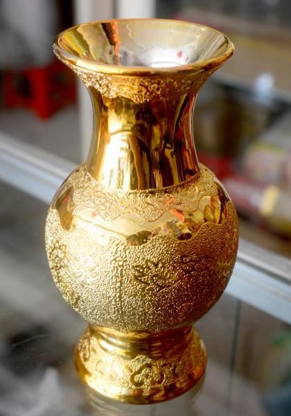 Bình hoa thờ cúng kim sa vàng -Nhiều cỡ