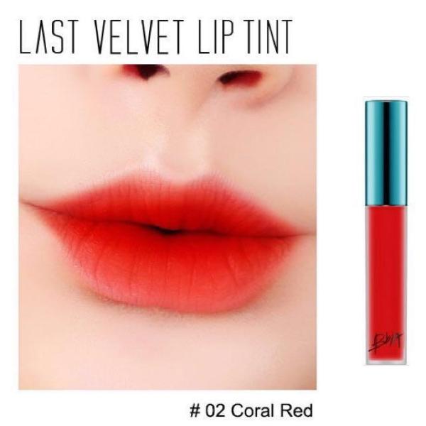 Son Tint Lì Bbia Last Velvet Lip Tint #02 Đỏ cam cao cấp