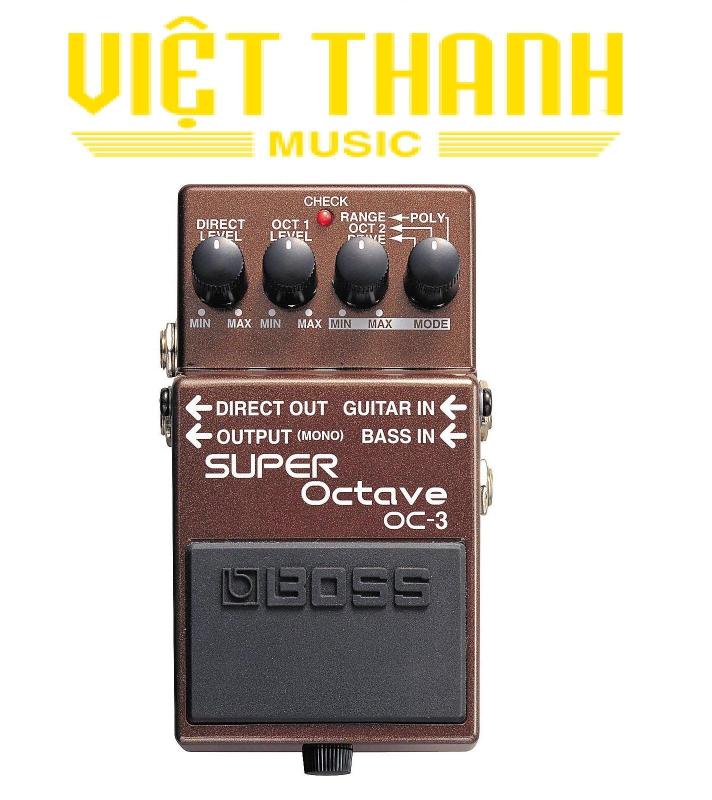 Fuzz Cục Boss OC3 Hiệu Ứng Octave Dành Cho Guitar Điện , Guitar Cổ ,Hoạt Động Bằng Pin 9V hoặc bộ nguồn AC Adaptor