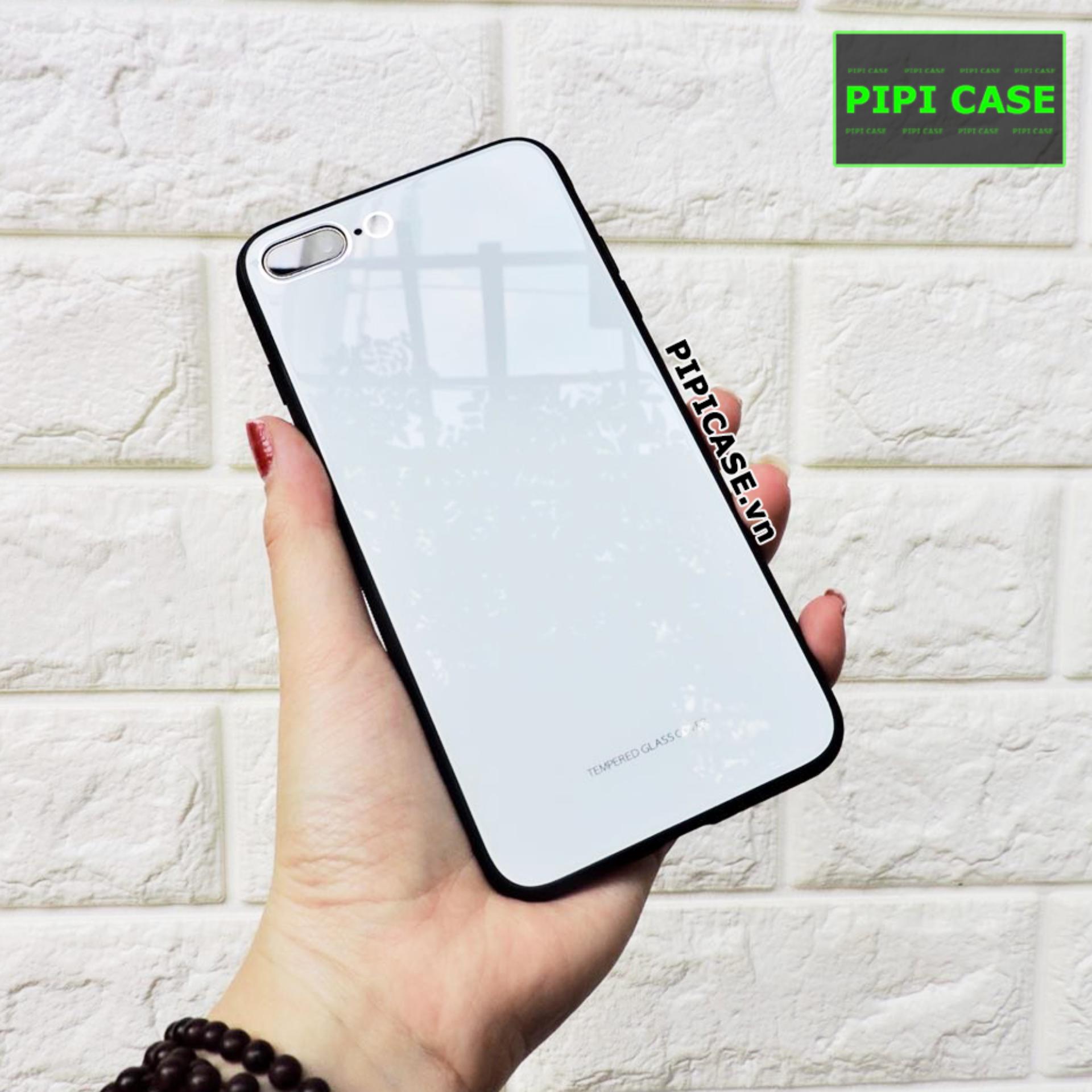 Ốp lưng iphone 7 plus pipicase glass màu trắng