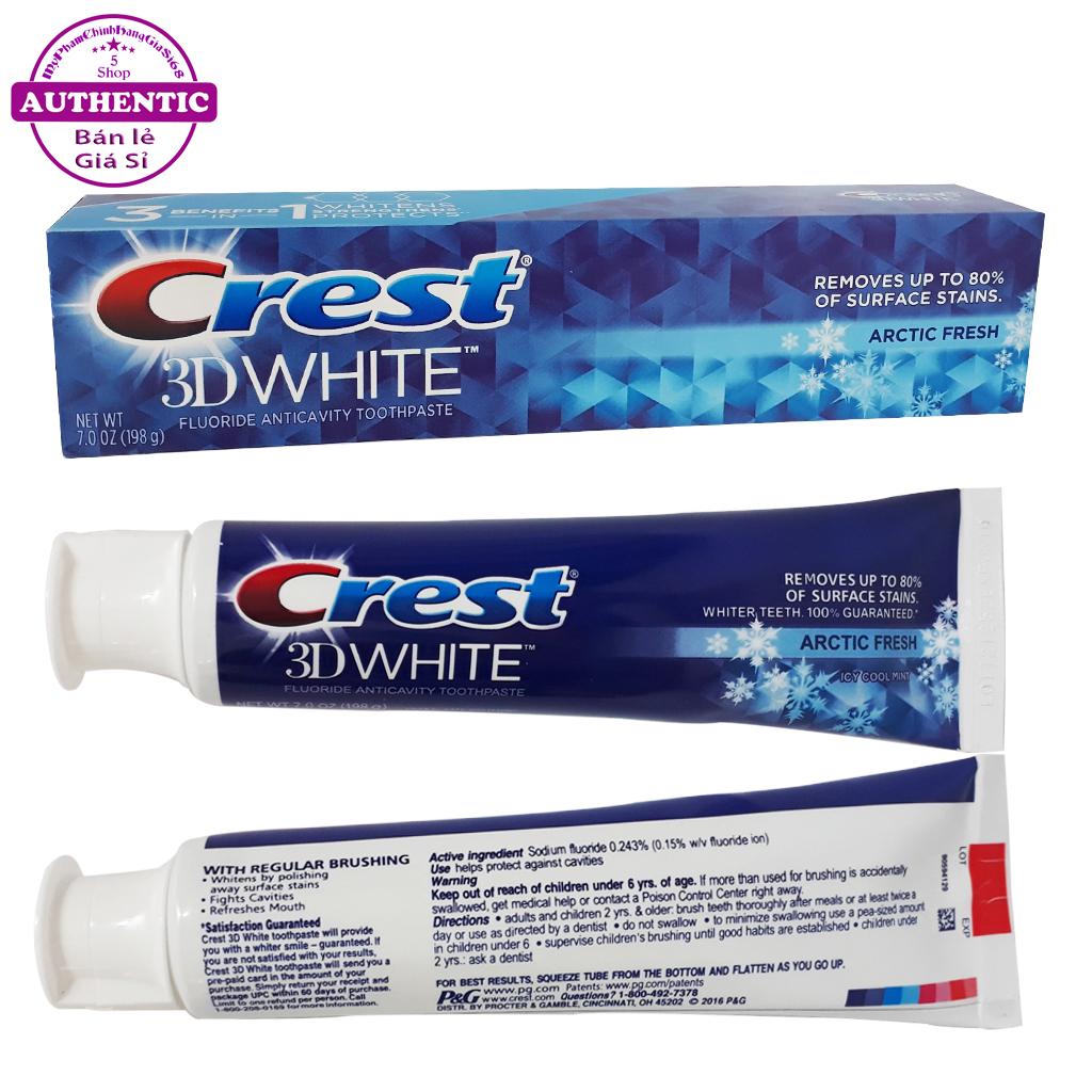 Kem đánh răng crest 3d white 198g usa