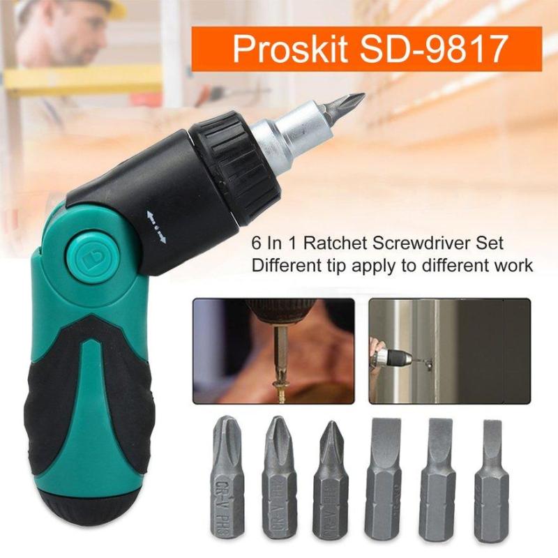 OBBB Proskit SD-9817 7pcs Screwdriver Set Series Mini Grip Cross Point Slotted Phillips Tip DIY Repair Tool Kit Hand Tamper Tools