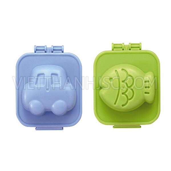 Hàng Nhật - Bộ 2 Khuôn tạo hình cơm, trứng hình cá và ô tô
