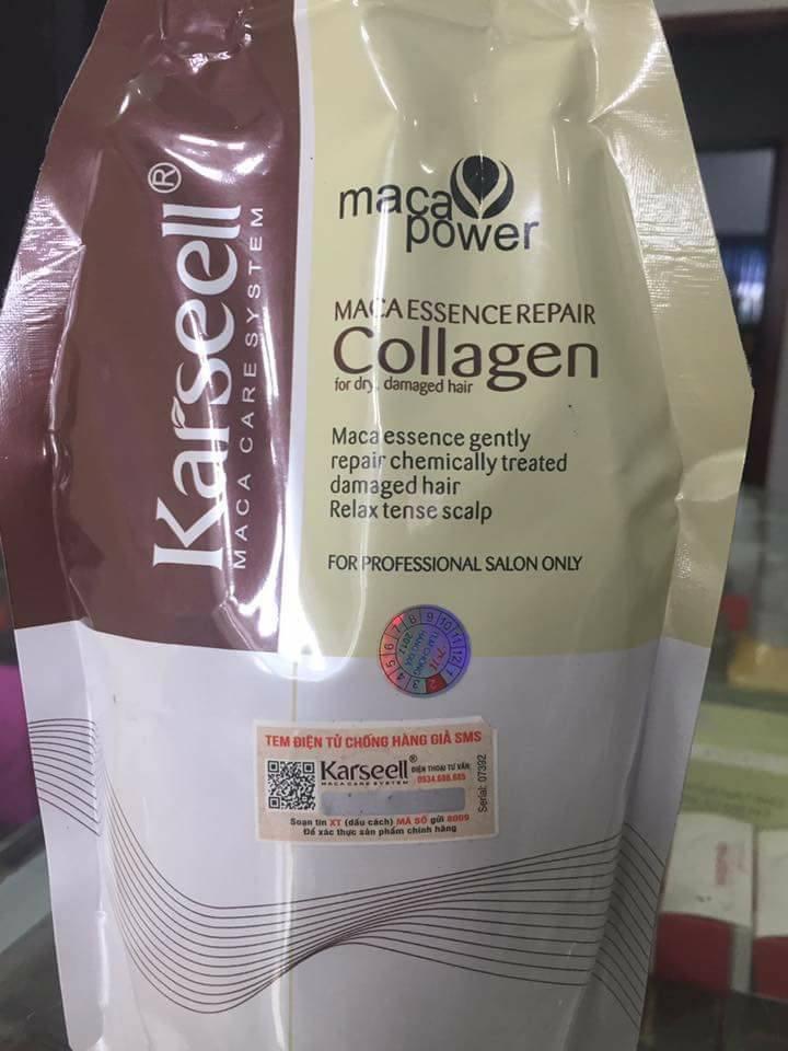 HẤP TÓC COLLAGEN KARSEELL MACA SIÊU MỀM MƯỢT TÓC Ý 500ML(có tem cào trúng thưởng)