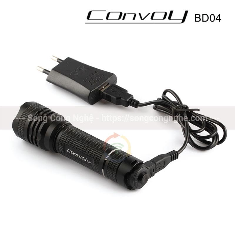 Đèn pin siêu sáng convoy bd04 - v2-1a - có zoom