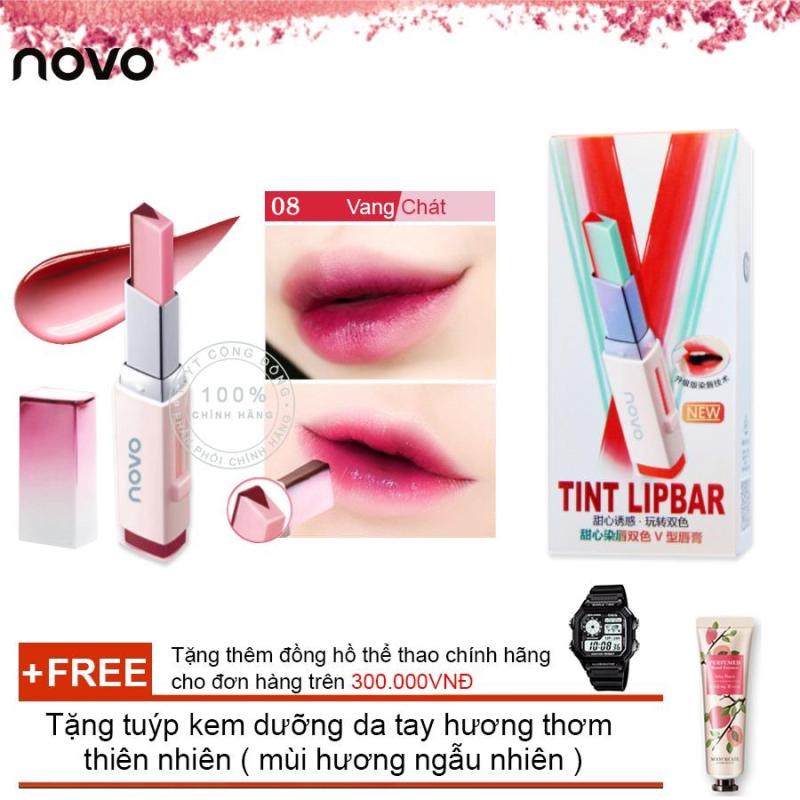 Son dưỡng 3D Novo Sweetheart Stain Lips 5170 + Tặng tuýp kem dưỡng da tay hương thơm thiên nhiên ( Đơn hàng mỹ phẩm trên 300k tặng thêm 1 đồng hồ thể thao như quảng cáo )