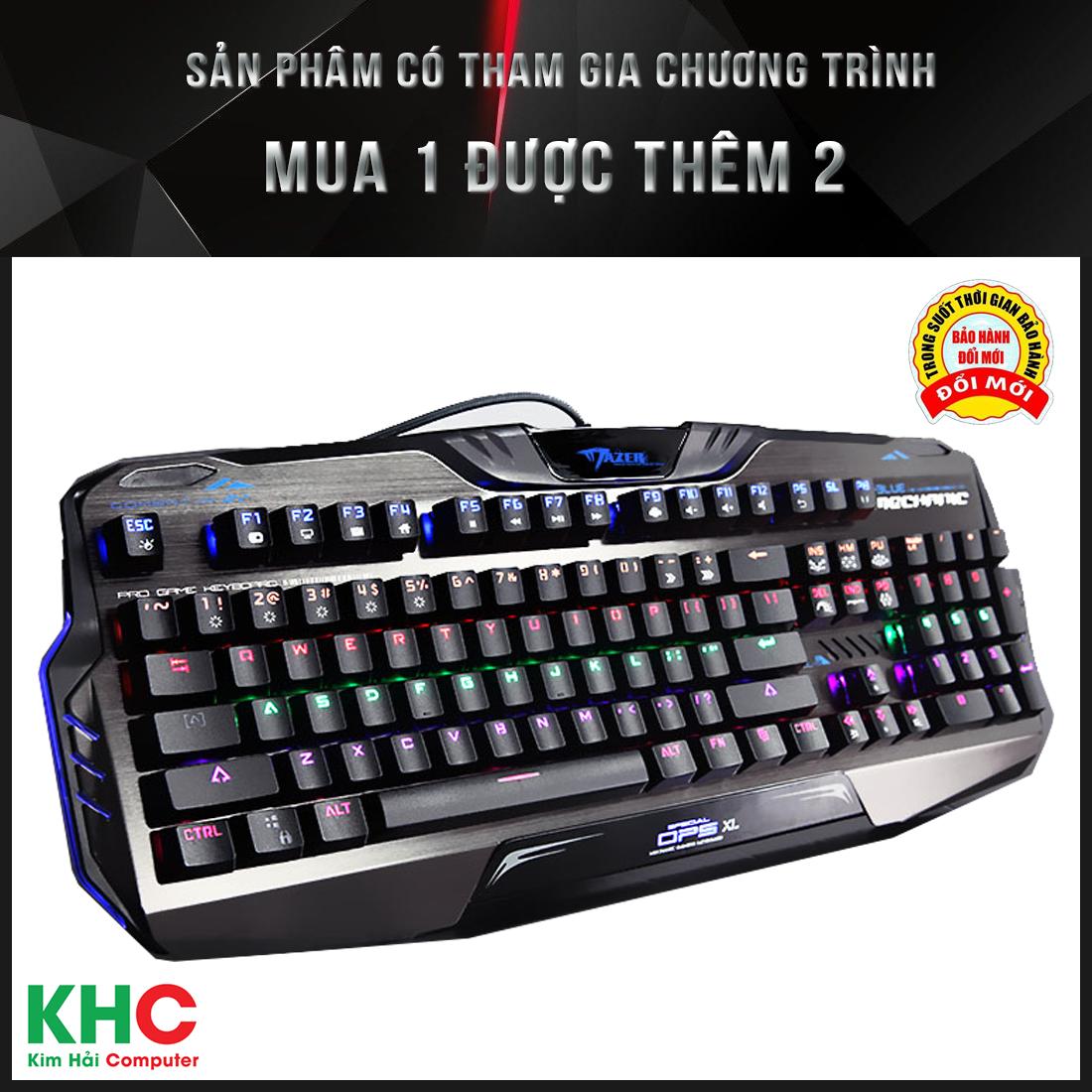 Bàn phím cơ e-blue ekm749 mazer mechanical led 7 màu - hãng phân phối chính thức - kim hải computer