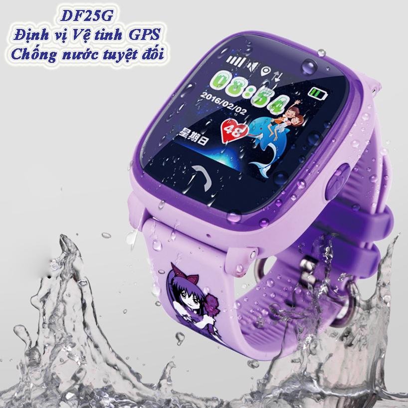 Đồng hồ Định vị trẻ em DF25G - Định vị GPS chuẩn vệ tinh - chống nước tuyệt đối IP67