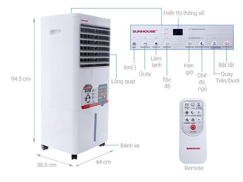 Bảng giá QUẠT ĐIỀU HÒA - MÁY LÀM MÁT KHÔNG KHÍ SHD7714