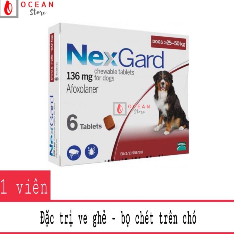 Thuốc diệt ve ghẻ, bọ chét trên chó - 1 viên Nexgard cho chó 25-50kg (1 tablet 25-50kg - No Box)