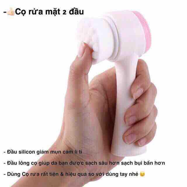 Cọ rửa mặt 02 đầu