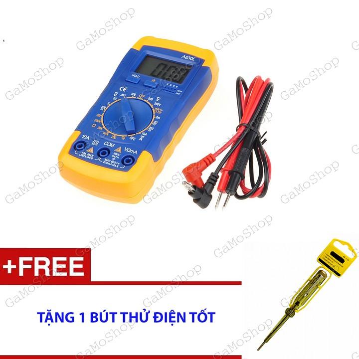 [HCM]Bộ Đồng hồ đo vạn năng A830L Tặng 1 Bút thử điện GamoShop