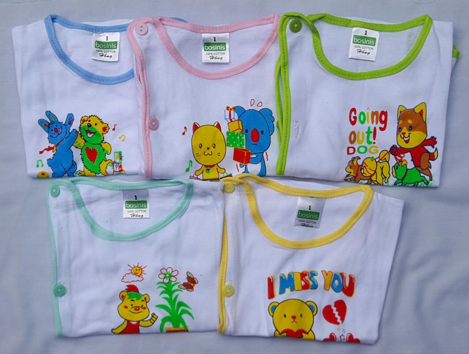 1 áo tay ngắn cho bé sơ sinh - 100% thun cotton