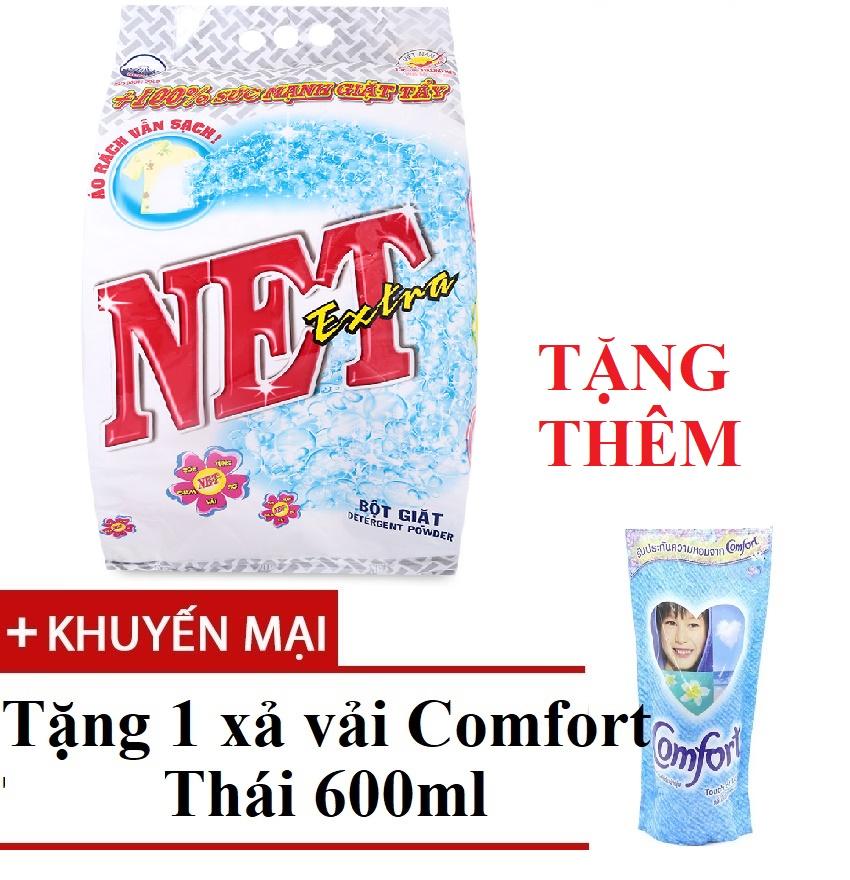 [1 TẶNG 1] Bột giặt Net Extra siêu sạch 6kg TẶNG Comfort 580ml Gia Phát Trade
