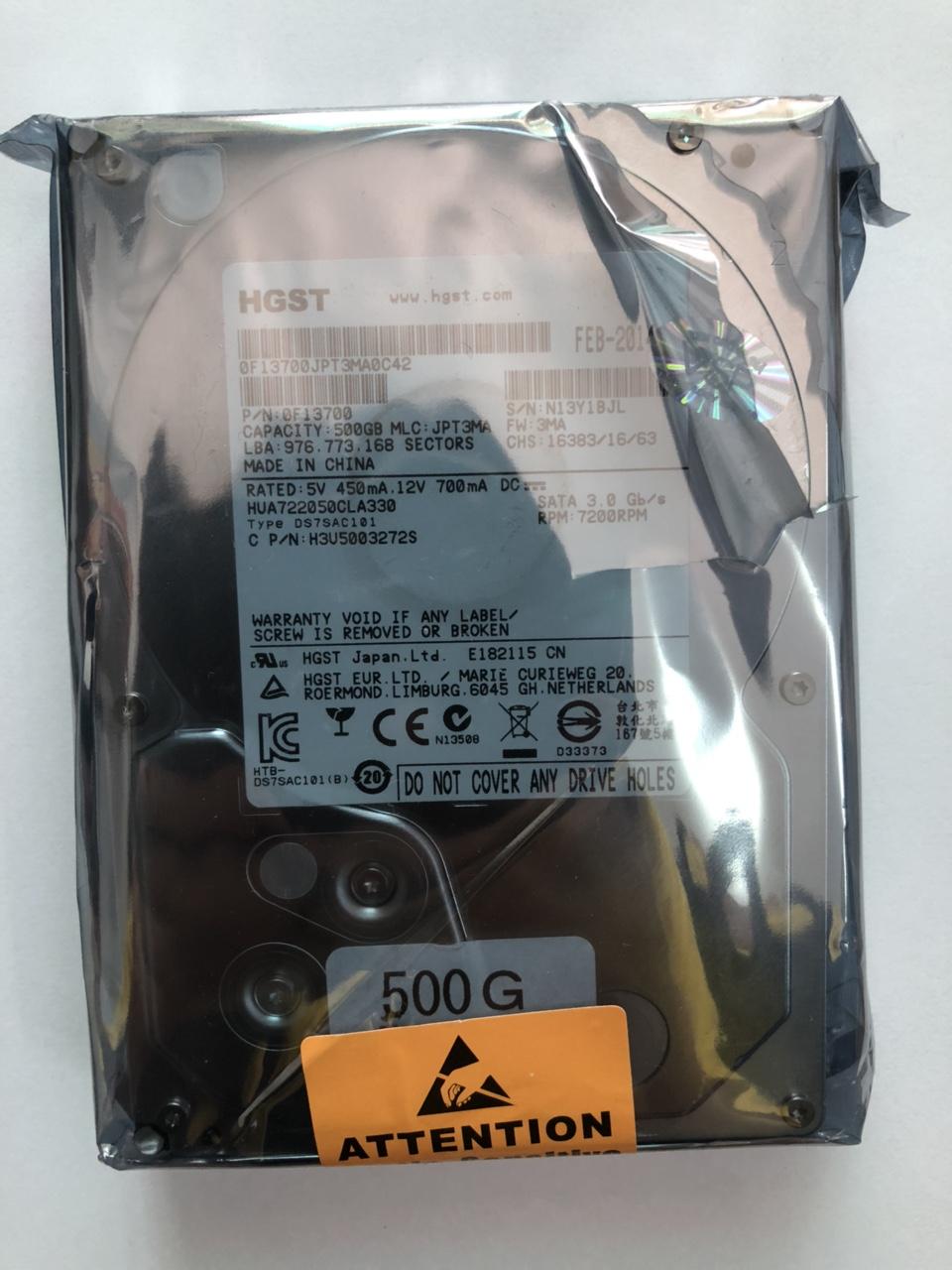 Ổ cứng pc 500gb hgst bảo hành 12 tháng + tặng cáp sata