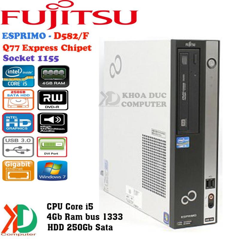 Máy Tính Đồng Bộ Nhật Bản FUJITSU H61/Q77 Chipset Core I5/4Gb Ram/250Gb HDD Siêu Bền.
