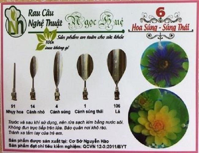 [HCM]Kim rau câu 3D Ngọc Huệ (bộ 5 kim số 6 - hoa sung)