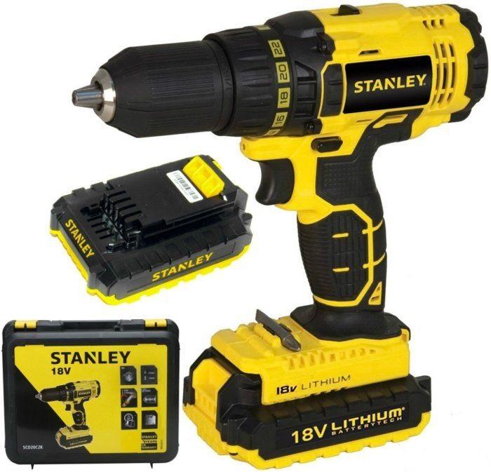 Máy khoan pin li-ion stanley 18v