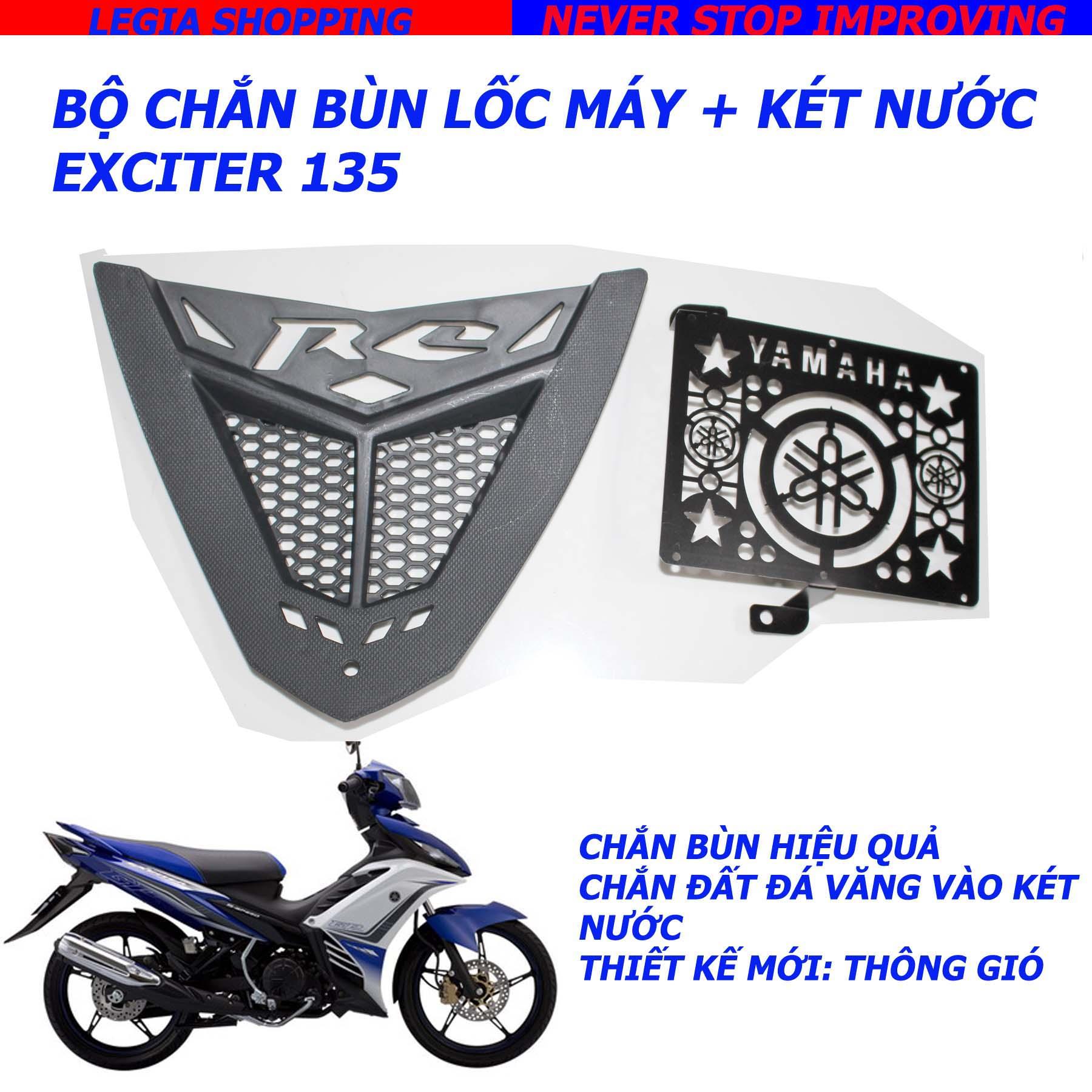 1 CÁI CHẮN BÙN TAM GIÁC + 1 CÁI BẢO VỆ KÉT NƯỚC EXCITER 135 - MÀU ĐEN
