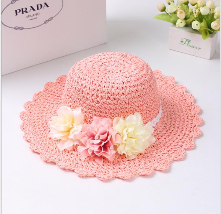 Mũ (nón) đi chơi cho bé gái M15 (Hồng nhạt)