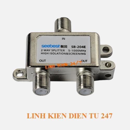 Bộ chia tín hiệu truyền hình cáp, tín hiệu anten 1 vào 2 ra sb-204c3