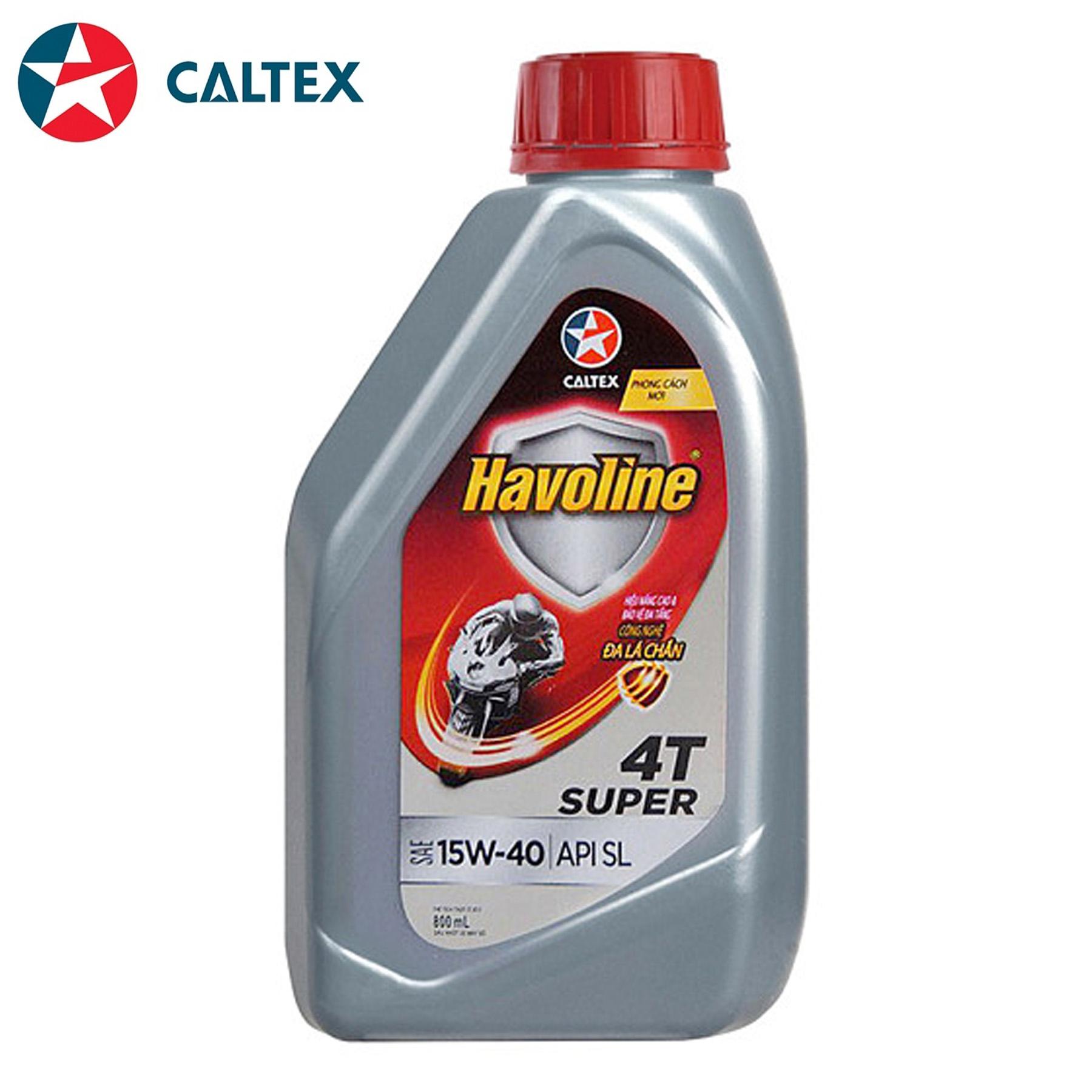 Dầu nhớt caltex havoline super 4t sae 15w-40 0.8l