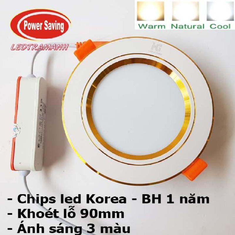 Đèn led âm trần HG 7w 3 màu khoét lỗ 90mm