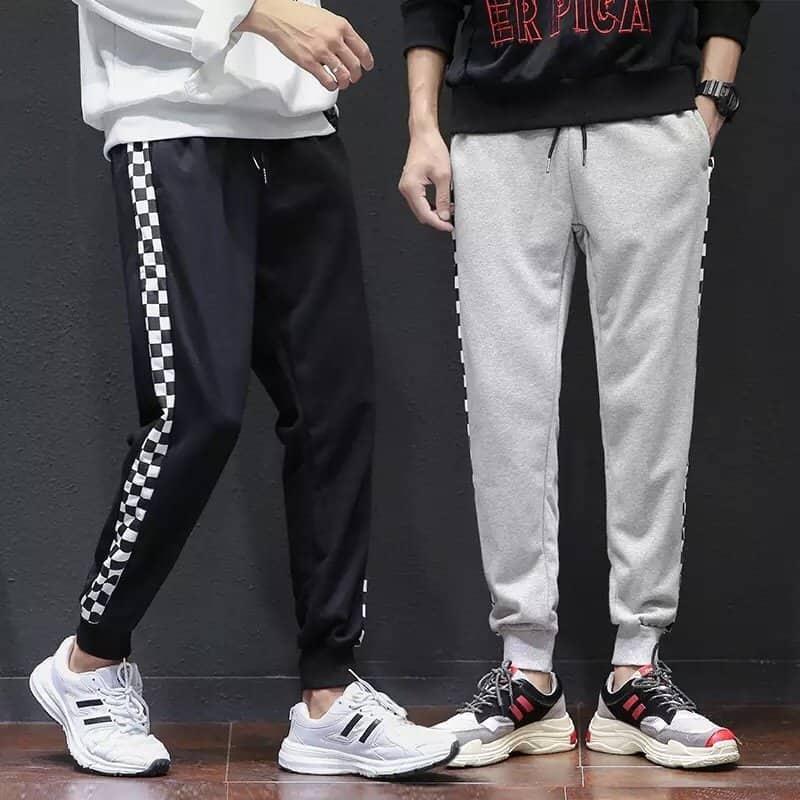 Quần jogger caro nam nữ