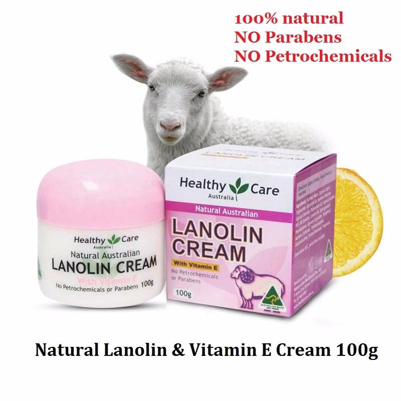 [HCM]Kem dưỡng da nhau thai cừu Healthy Care Lanolin Cream with Vitamin E 100g