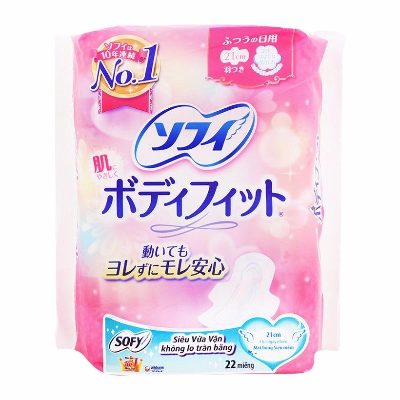 Băng vệ sinh Sofy Body Fit 21cm có cánh 22 miếng