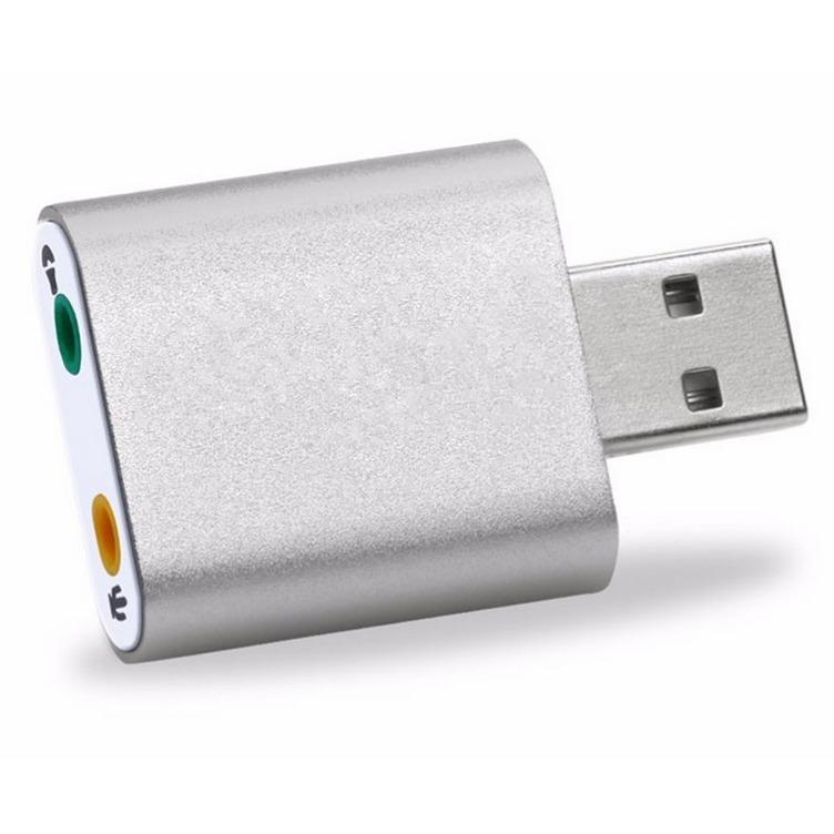 Card Sound USB 7.1 âm thanh 3D vỏ nhôm