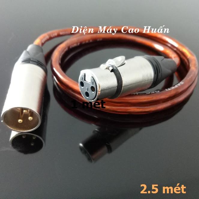 Dây micro thu âm - xlr đực ra xlr cái 2.5m