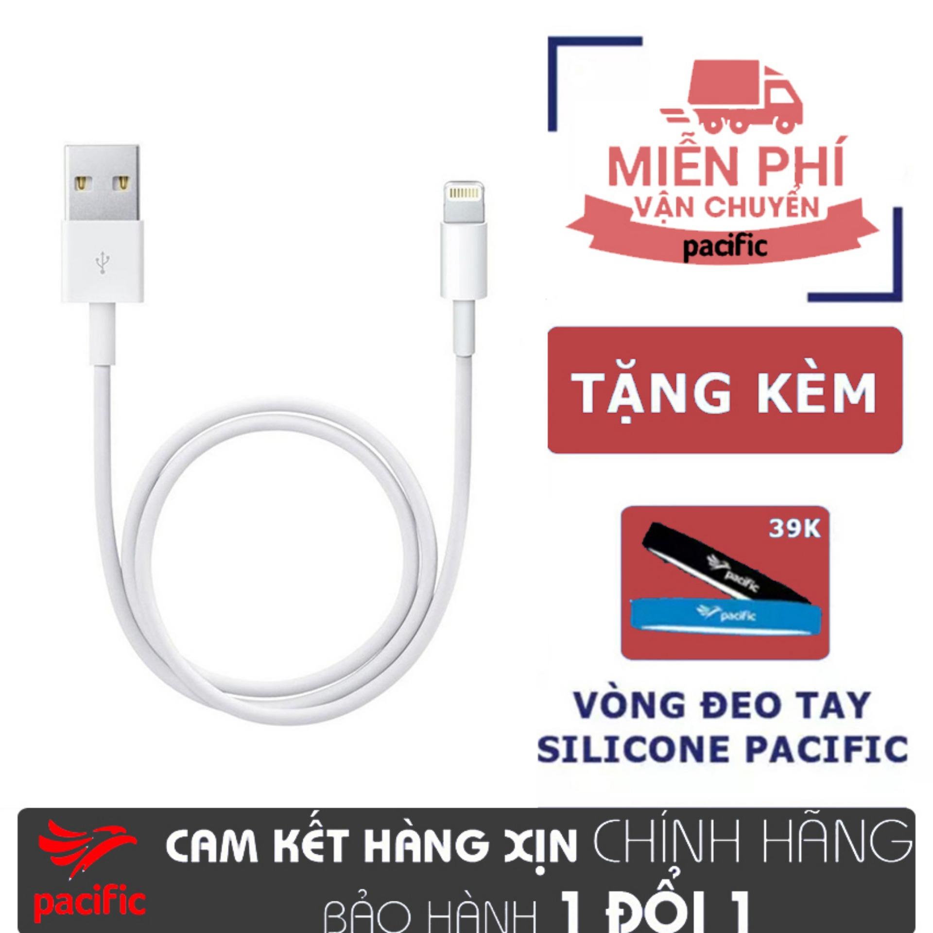 Cáp sạc iphone xsmax xs xr x 8 8plus 7 7plus 6s 6splus 6 6plus 5s 5 xịn theo máy - tặng vòng đeo tay silicone pacific