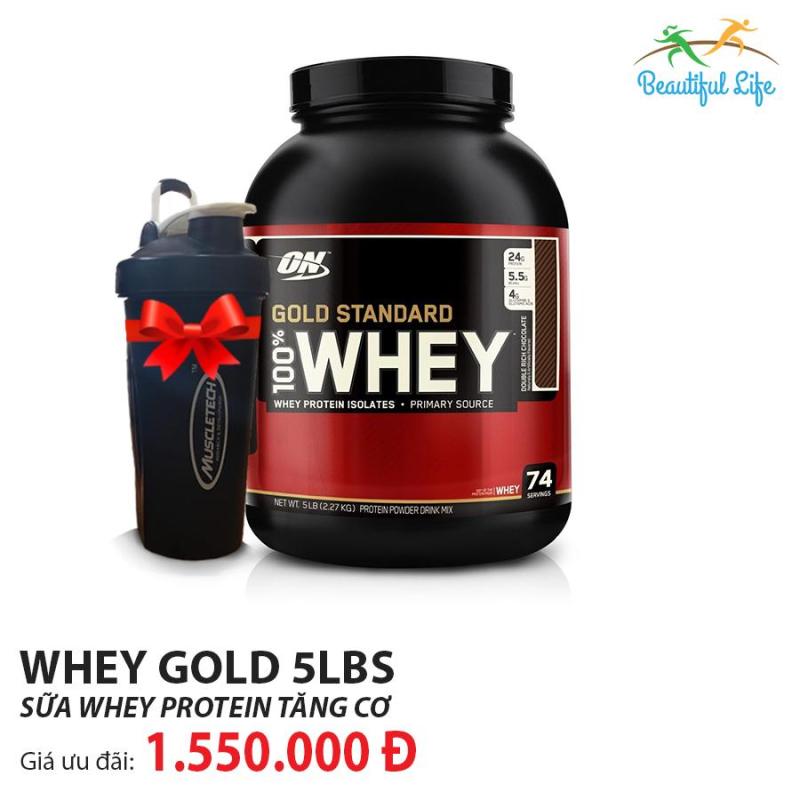 Thực phẩm bổ sung Protein Optimum Nutrition Whey Gold Standard 5Lbs cao cấp