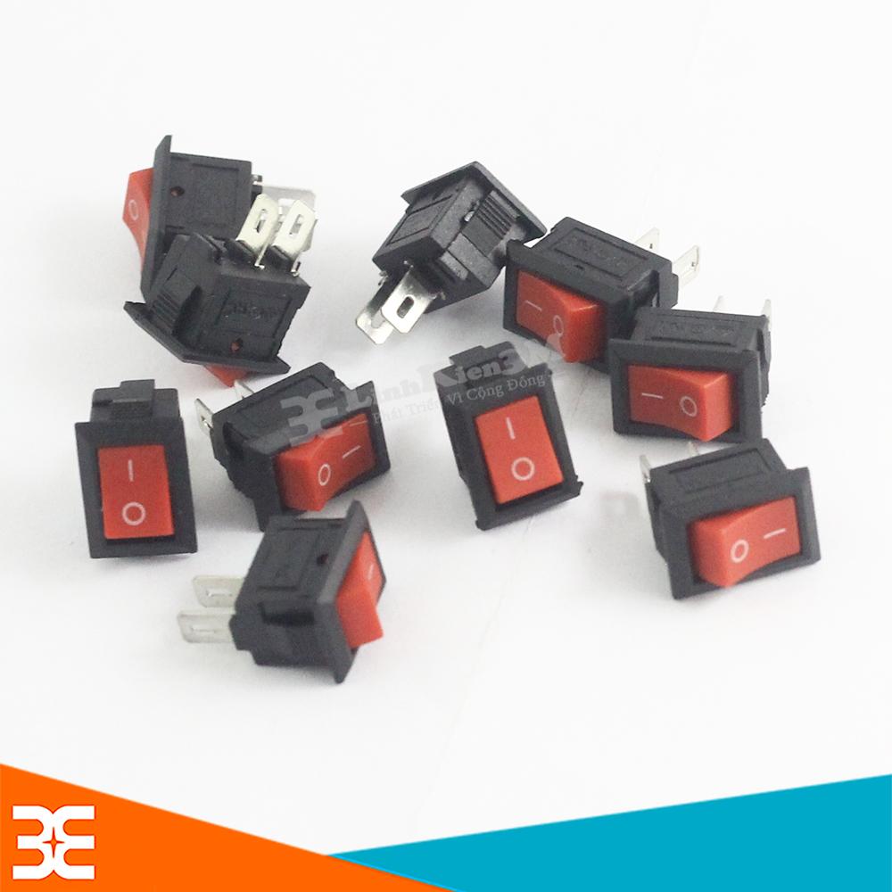 Bộ 10 Công Tắc Bập Bênh Kcd1-11 2 Vị Trí Kích Thước 13 X 9Mm (Màu Đen)