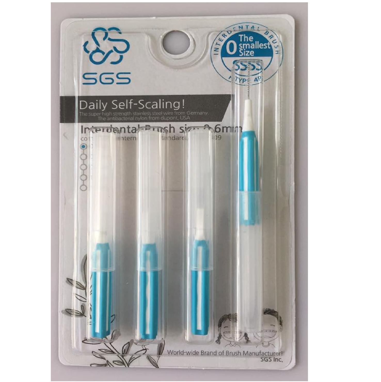 Bàn chải kẽ răng cao cấp SGS dạng I size 0.6mm nhập khẩu từ Hàn Quốc