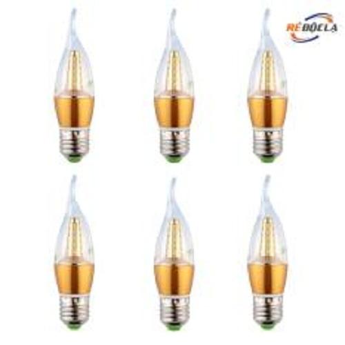 Combo 6 bóng đèn nến led 5w e27- ánh sáng vàng