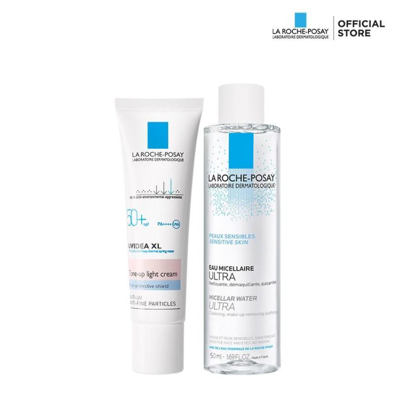 Kem chống nắng dạng gel giúp làm sáng và cải thiện sắc tố da La Roche Posay Uvidea Tone Up Light Cream 30ML + Tặng nước tẩy trang cho da nhạy cảm Micellar Water Ultra Sensitive Skin 50ML