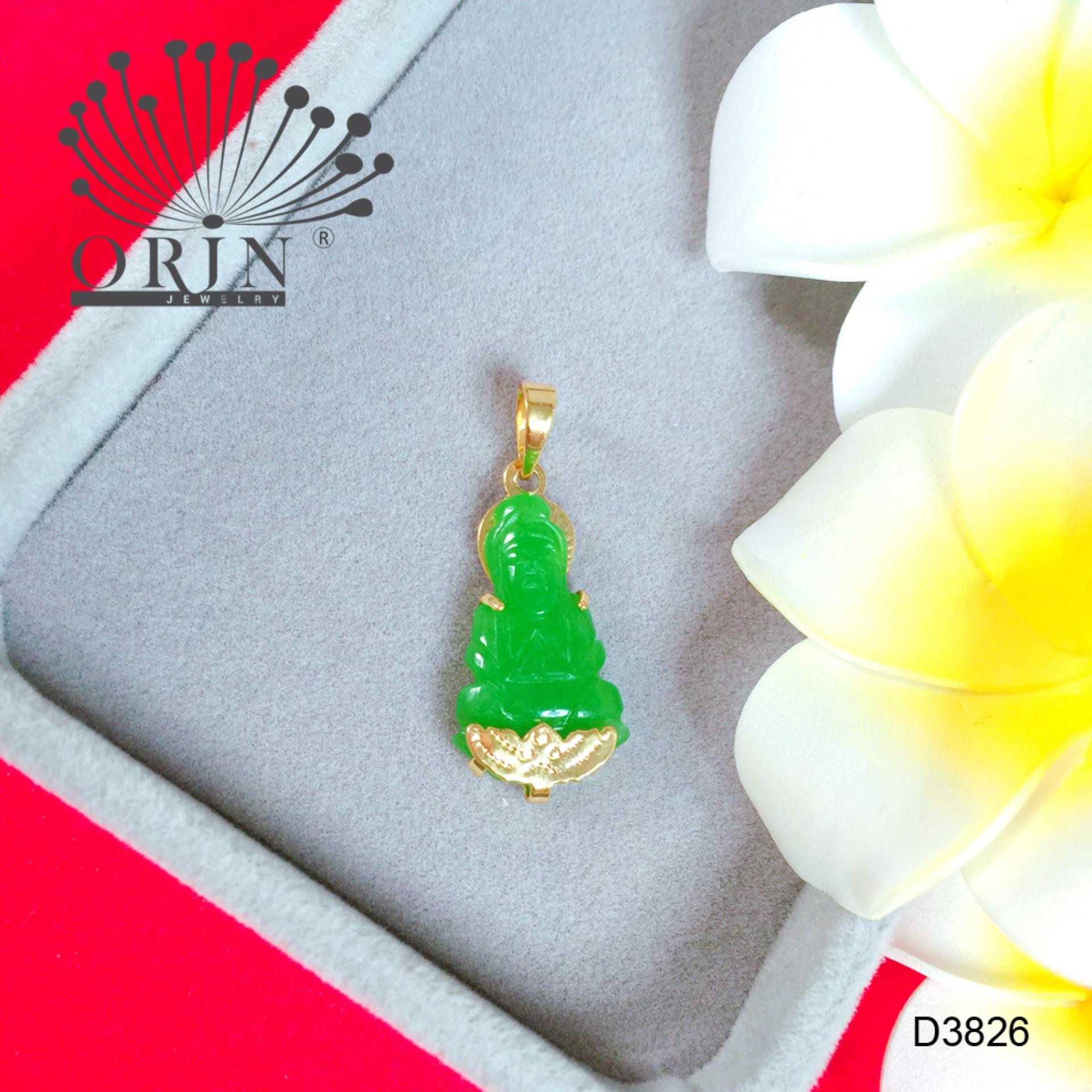 Mặt dây chuyền Phật xanh cẩm thạch cao cấp Orin D3826 thời thượng