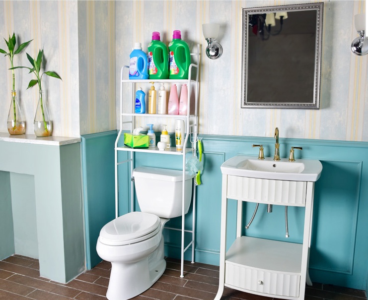 Kệ để đồ nhà tắm lắp trên toilet 5