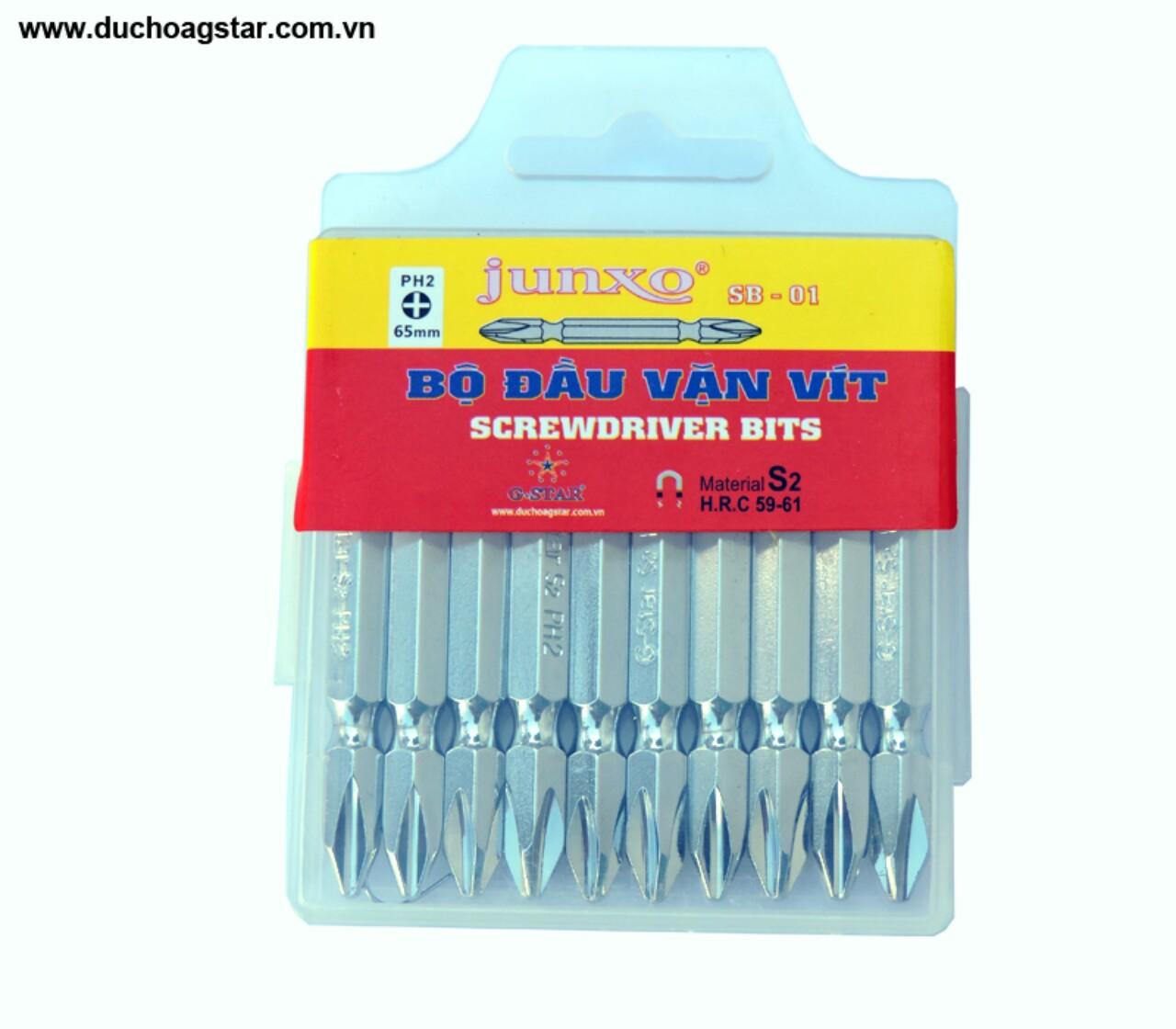 HỘP 10 MŨI BẮN VÍT 2 ĐẦU 4 CẠNH PH2 65MM GSTAR