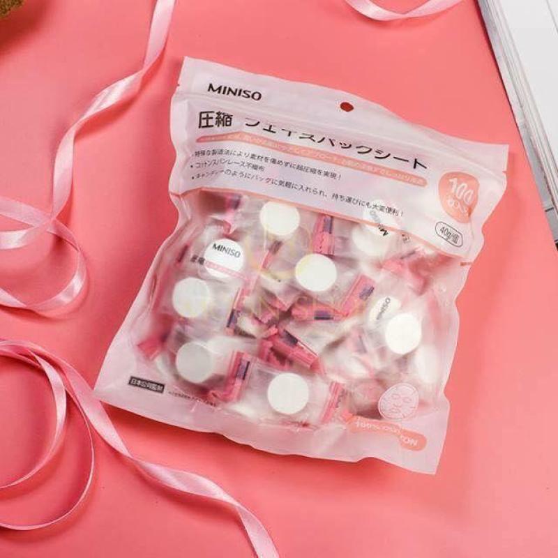 Gói 100 viên Mặt Nạ giấy nén Miniso từ Nhật Bản