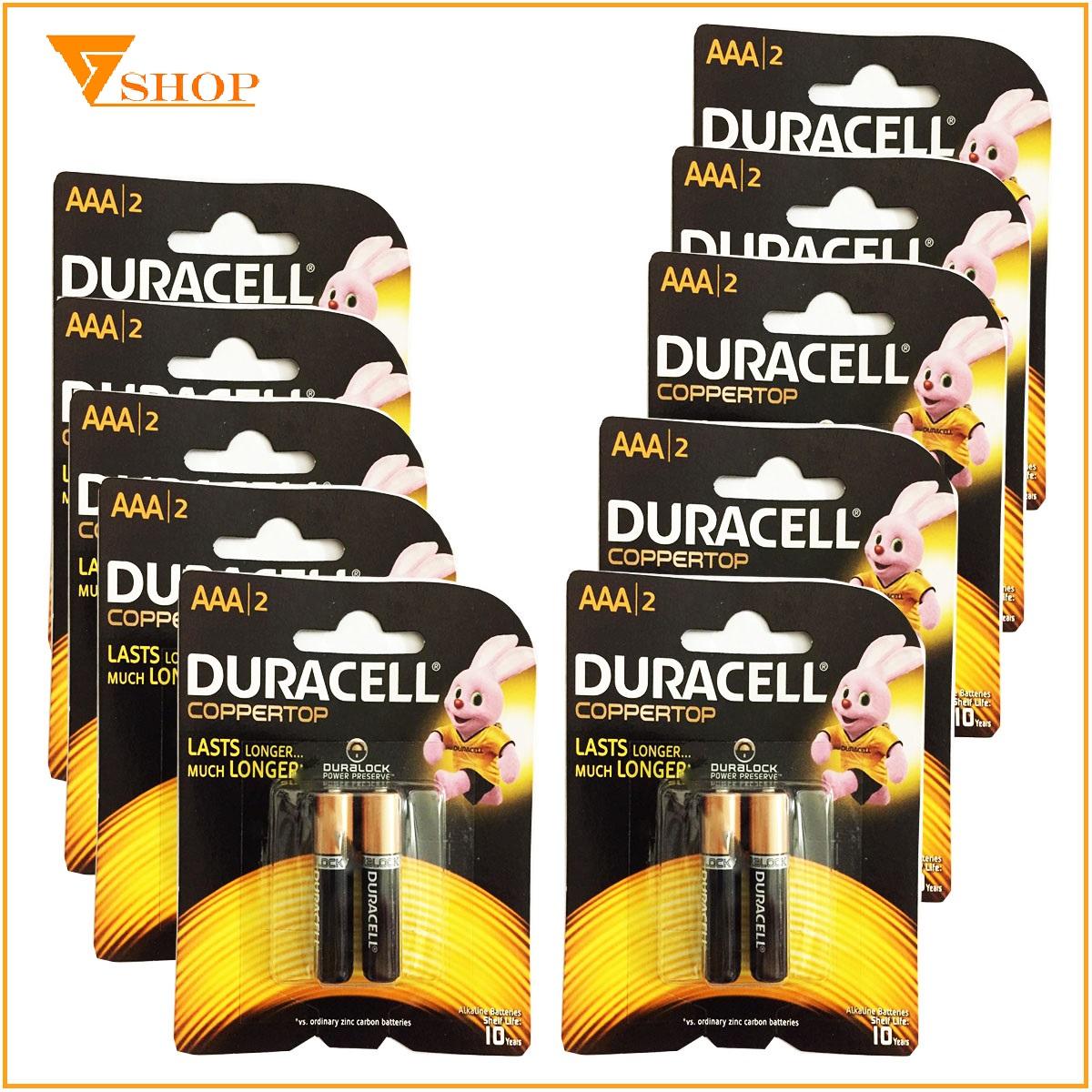 Combo 10 Vỉ pin AAA Duracell Alkaline (1 vỉ 2 viên)