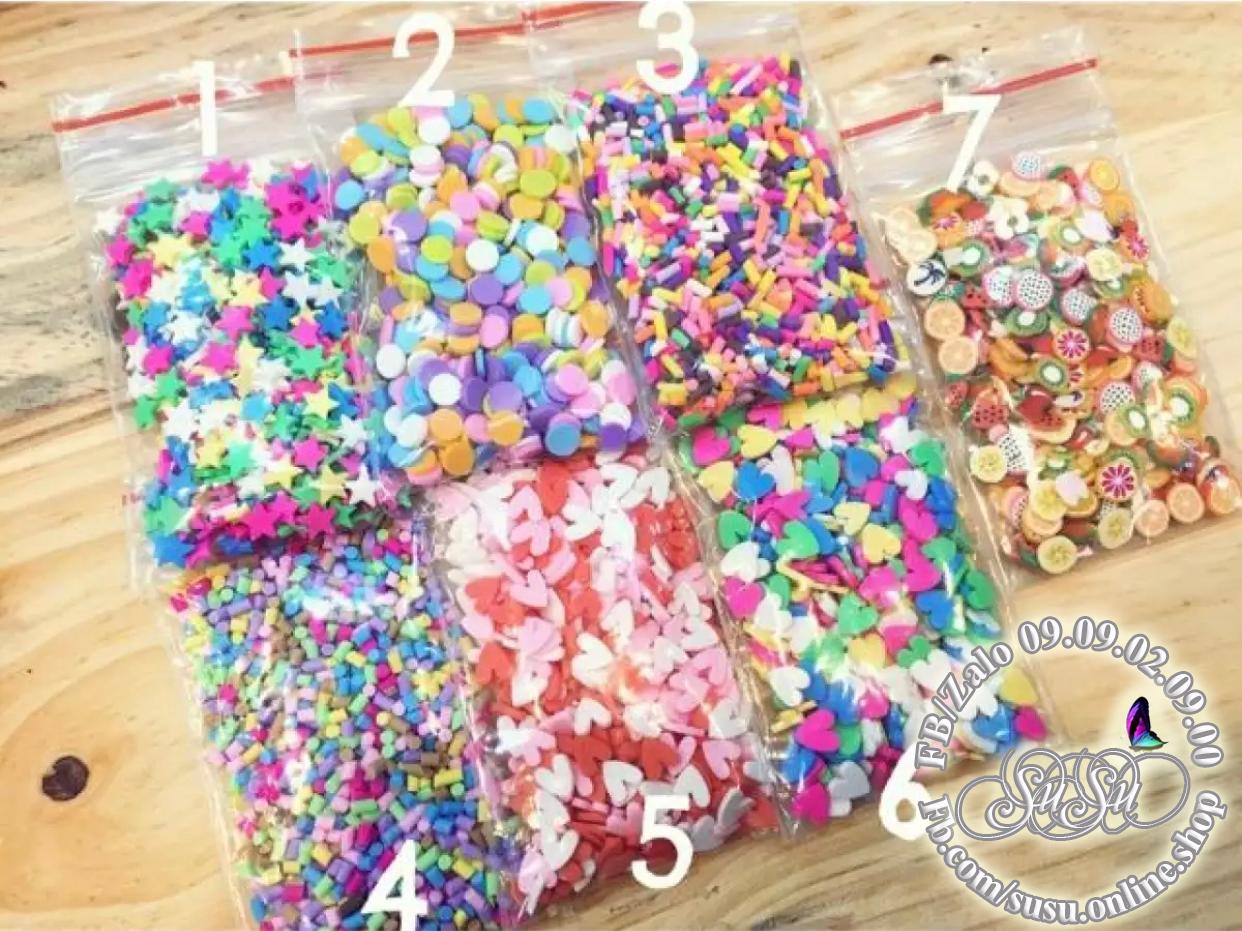 [HCM]Slime Nguyên liệu làm Slime Combo 3 gói cốm trang trí Slime