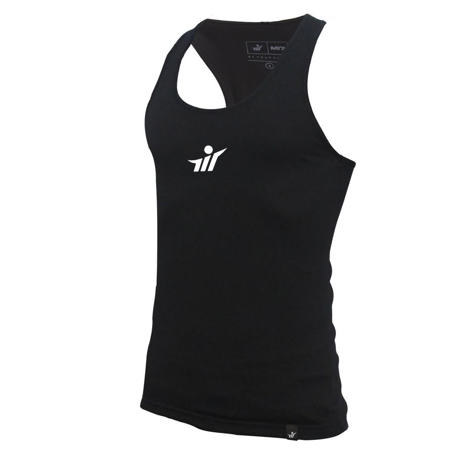 Áo ba lỗ đen logo trắng m17