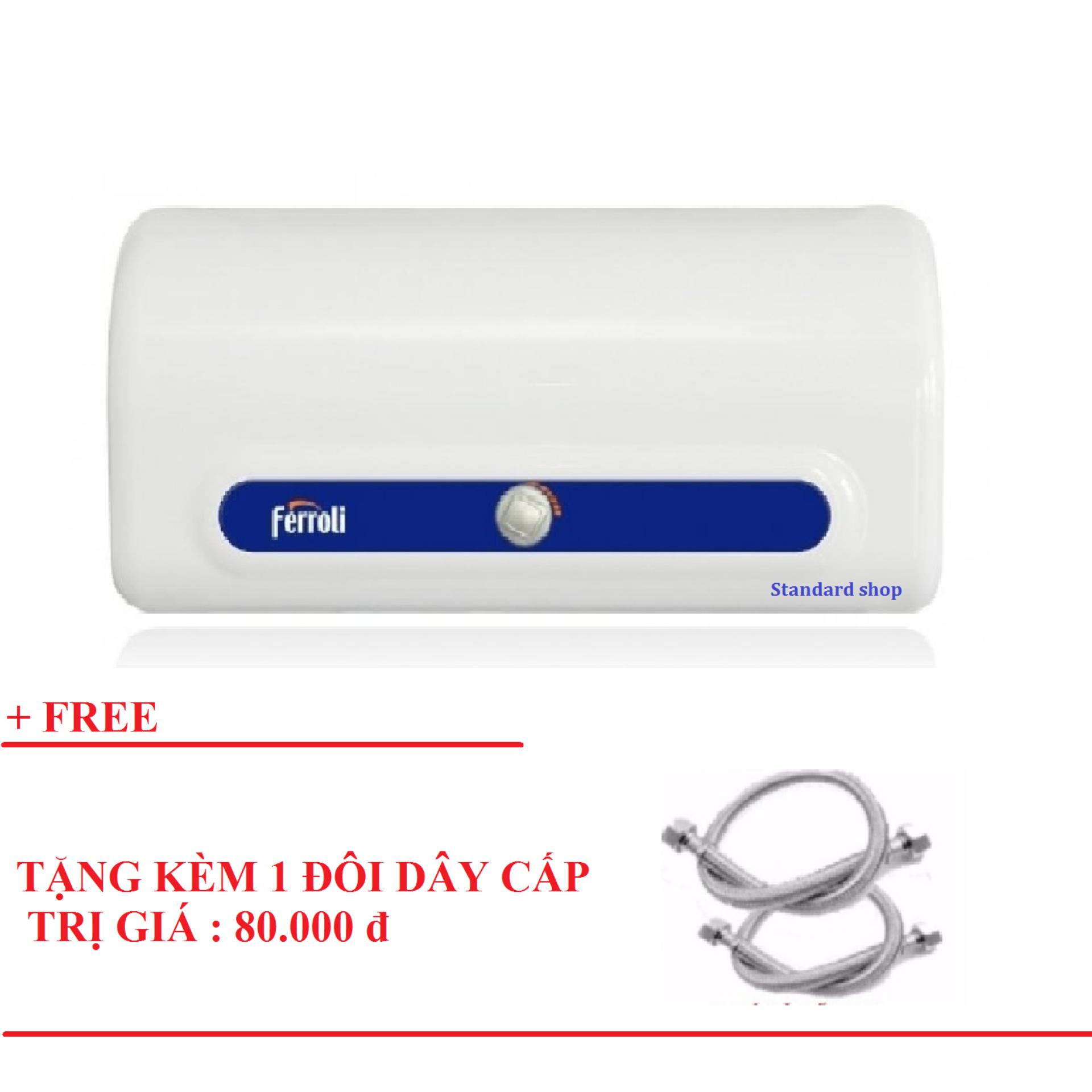Bình nóng lạnh ferroli qq ae 15l+ tặng 02 dây lắp bình