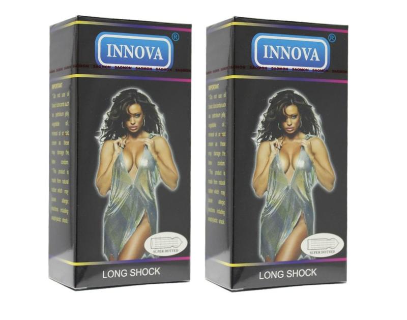 Combo 2 hộp Bao Cao Su Innova Đen- Gai Lớn - Kéo Dài Thời Gian Cực Đã hộp 12c