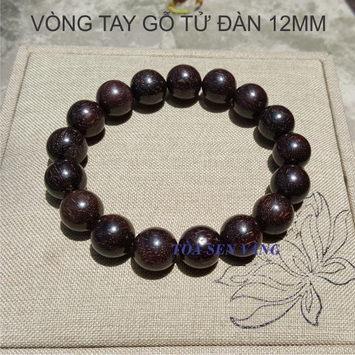 Vòng tay gỗ tử đàn 12mm