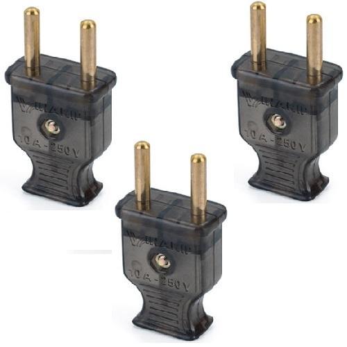 Bộ 03 phích cắm điện 10a k55-vkpk55 ø4.8-màu đen-chống vỡ-vinakip