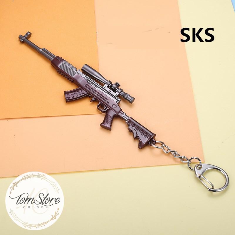 Mô Hình PUBG SKS SKin Shark BIte Tặng Kèm 3 Scope Và Kệ Trưng Bày 19cm